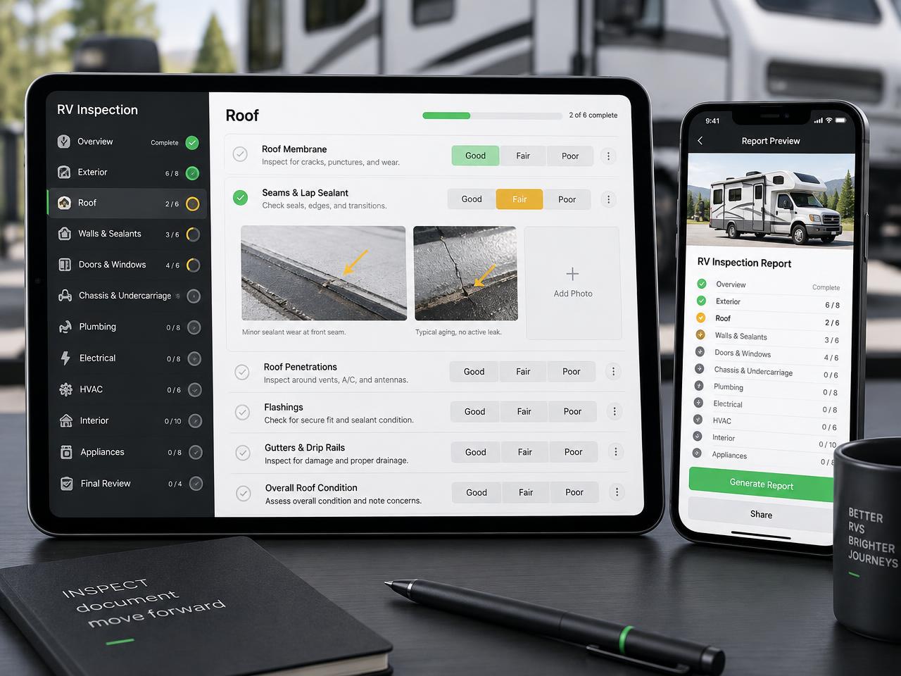 Concept illustration based on QuickInspect's documented inspection workflow