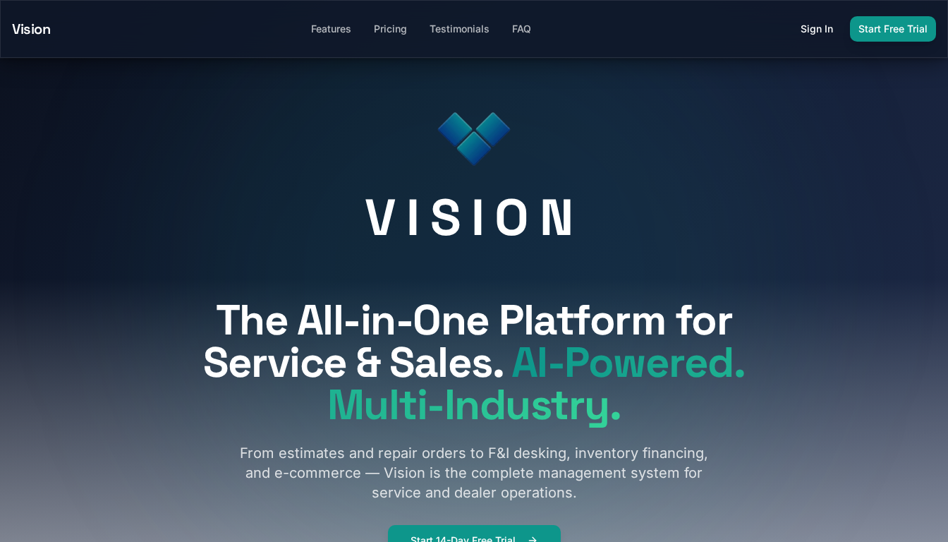ViZion — Smart Service & Sales